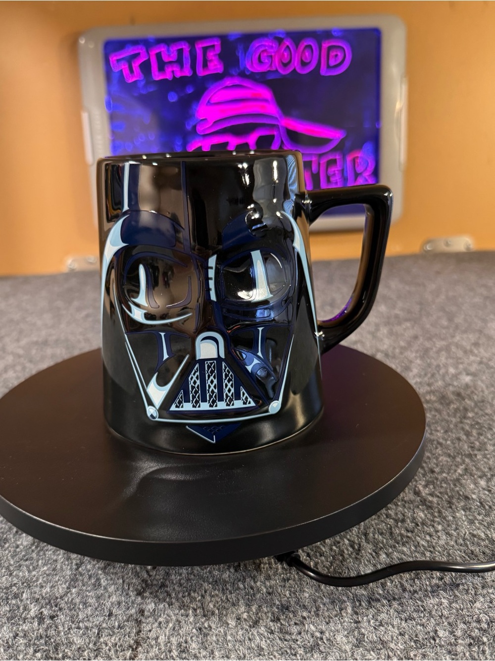 Star Wars Black Darth Vader Sculpted Face Ceramic Mug